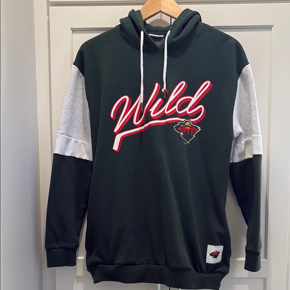 Back to school! Minnesota Wild Green and Gray Hoodie